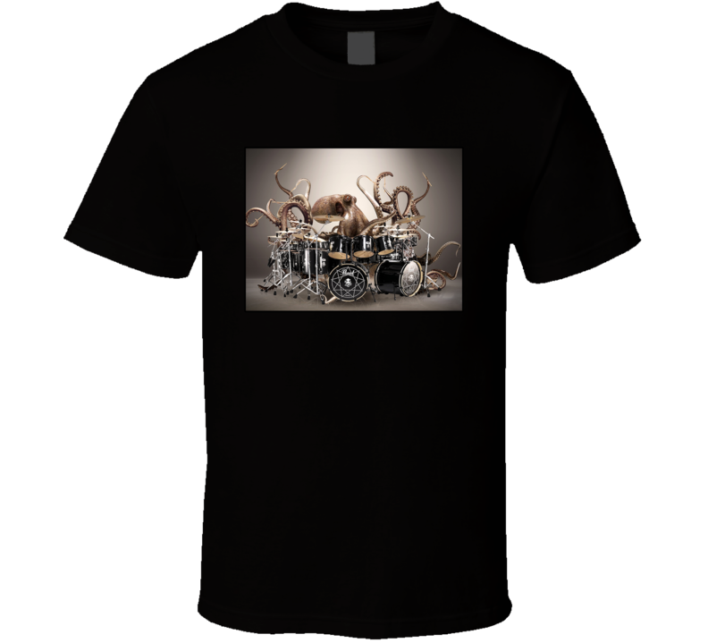 Octopus Playing Drums Parody T Shirt