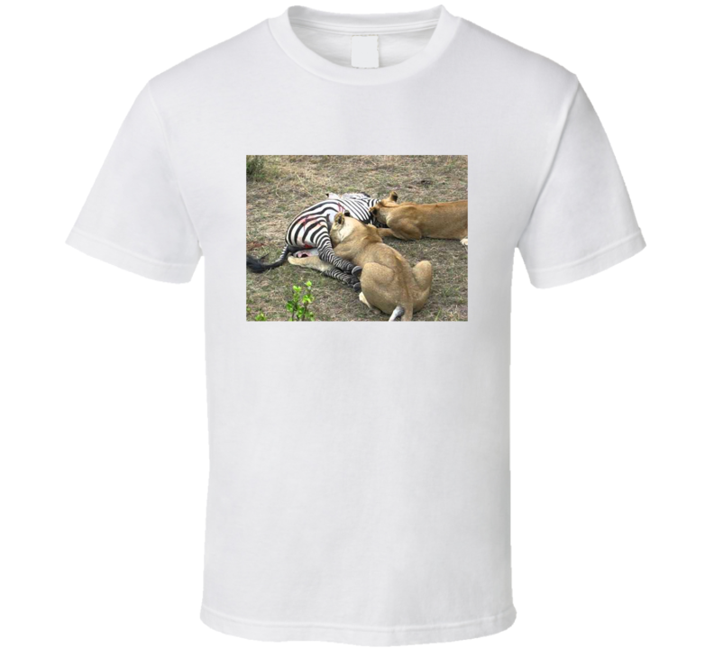 Lion Pride Eating Zebra T Shirt Lion Pride Eating Zebra T Shirt