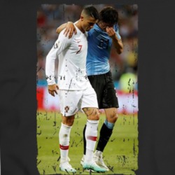 Cristiano Ronaldo Helps Carry Edinson Cavani Off Field Grunge T Shirt 34368316