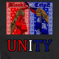 Crip And Blood Gang Flag Unity Bandana Tied Together T-shirt T Shirt 35922520