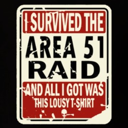 Area 51 Survived The Raid Parody T Shirt 36250887