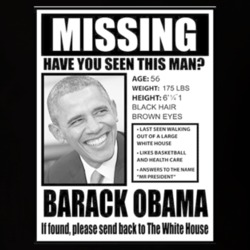 Barack Obama Missing Parofy Missing Barackt T Shirt 38437630