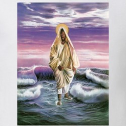 Black Jesus Walking On Water T Shirt 38896530
