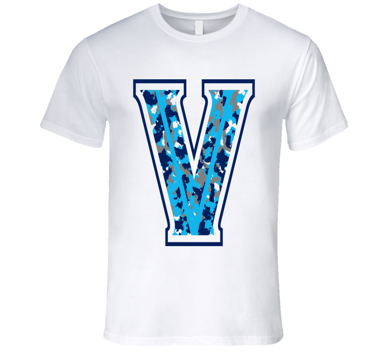 Villanova Basketball Blue Camo Fun Fan Custom T Shirt