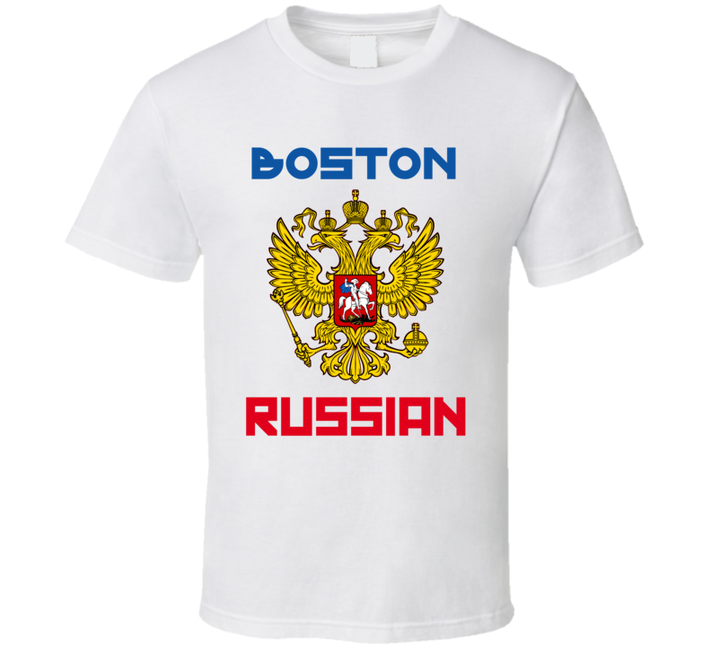 Boston Russian Coat Of Arms Custom T Shirt Boston Russian Coat Of Arms Custom T Shirt