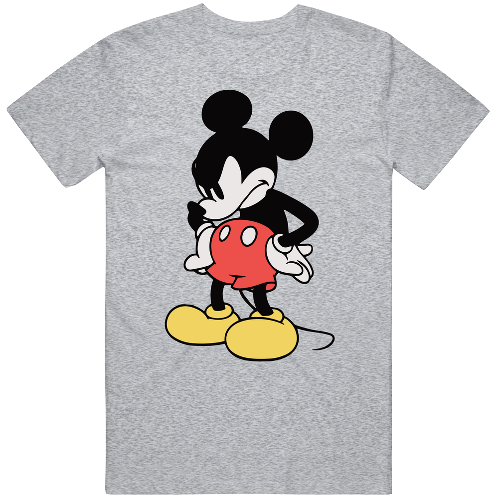 Mickey Mouse Sassy Angry Unisex Soft Cotton tee T Shirt
