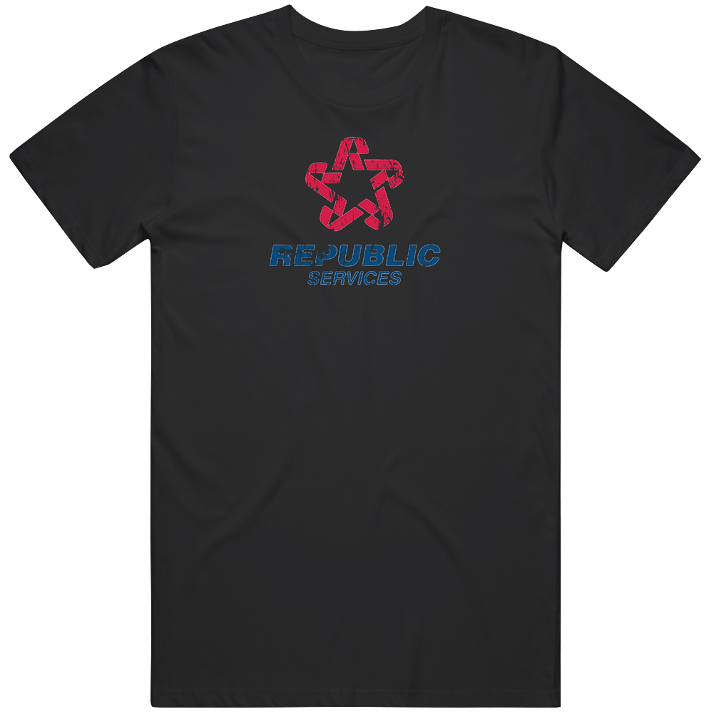 Republic Services Waste Management Logo Cool Distressed Grunge Unisex Soft Cotton tee T Shirt Republic Services Waste Management Logo Cool Distressed Grunge Unisex Soft Cotton tee T Shirt