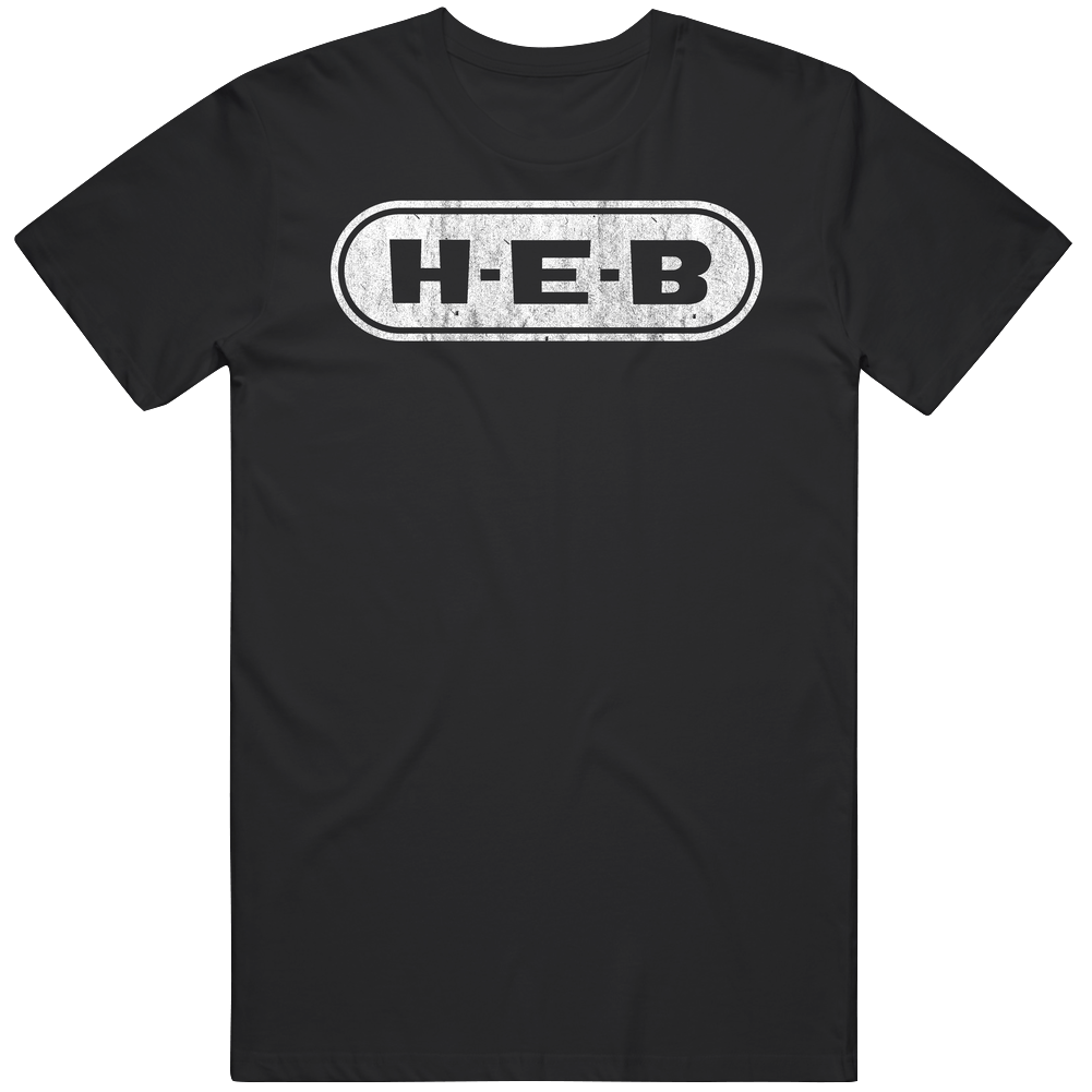 Heb Grocery Store Company Logo Vintage Grunge Look Unisex Soft Cotton tee T Shirt Heb Grocery Store Company Logo Vintage Grunge Look Unisex Soft Cotton tee T Shirt