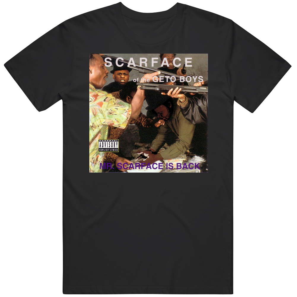 Scarface Mr Scarface Is Back 90's Hip Hop Album Cool Retro Unisex Soft Cotton tee T Shirt Scarface Mr Scarface Is Back 90's Hip Hop Album Cool Retro Unisex Soft Cotton tee T Shirt