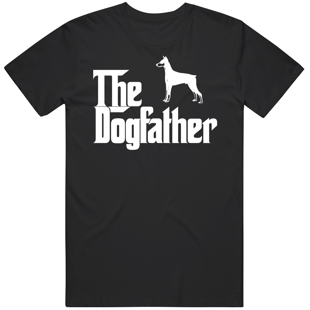 Doberman Pinscher Custom Dog Breed The Dogfather Black Unisex Soft Cotton tee T Shirt