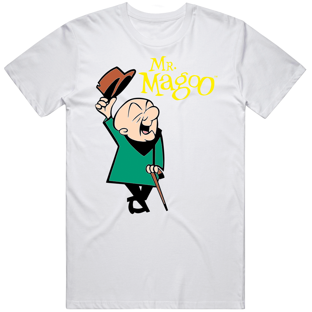Mr Magoo Best Kids Tv Shows Mens Size Large White Unisex Soft Cotton tee T Shirt Mr Magoo Best Kids Tv Shows Mens Size Large White Unisex Soft Cotton tee T Shirt