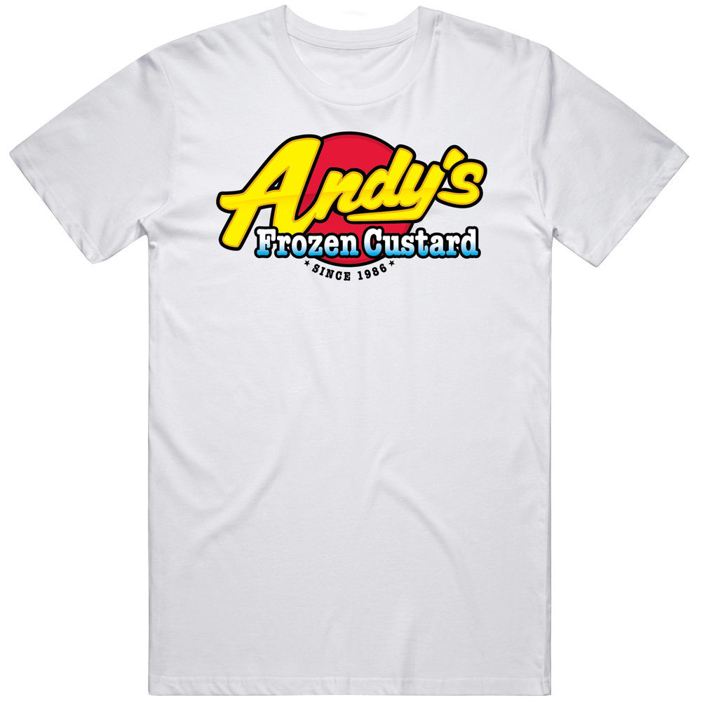 Andy's Frozen Custard Frisco Texas Restaurant Unisex Soft Cotton tee T Shirt Andy's Frozen Custard Frisco Texas Restaurant Unisex Soft Cotton tee T Shirt