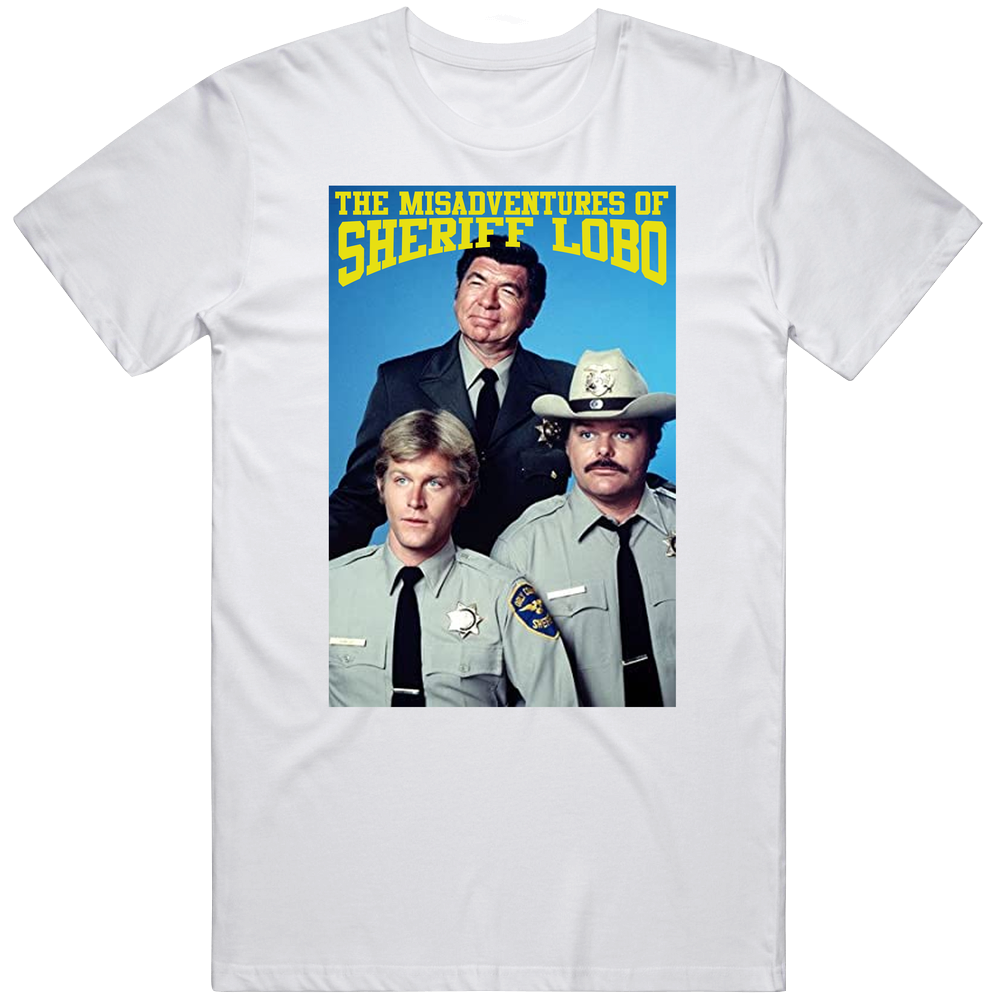 The Misadventures Of Sheriff Lobo Retro 70s 80s Popular Cop Show Tv Fan Unisex Soft Cotton tee T Shirt The Misadventures Of Sheriff Lobo Retro 70s 80s Popular Cop Show Tv Fan Unisex Soft Cotton tee T Shirt