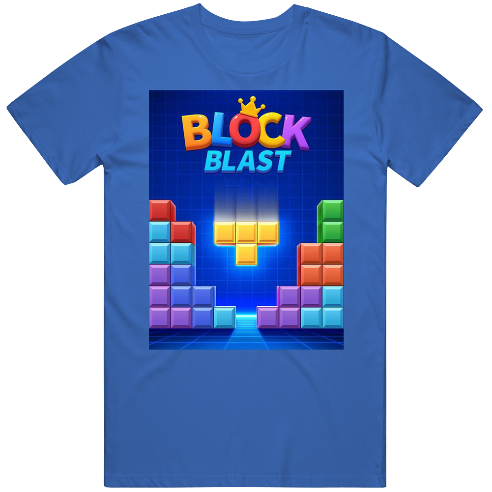 Block Blast Puzzle Game Unisex Soft Cotton tee T Shirt Block Blast Puzzle Game Unisex Soft Cotton tee T Shirt