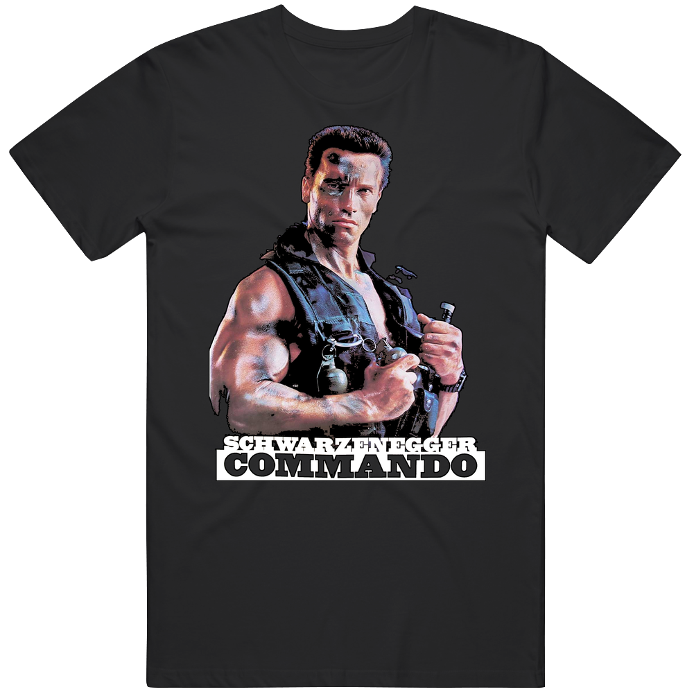 Commando Schwarzenegger Movie Classic Unisex Soft Cotton tee T Shirt Commando Schwarzenegger Movie Classic Unisex Soft Cotton tee T Shirt