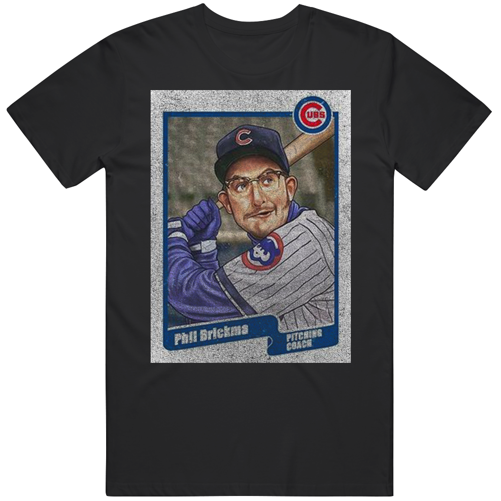 Phill Brickma Vintage Retro Sports Trading Card Distressed Look Unisex Soft Cotton tee T Shirt Phill Brickma Vintage Retro Sports Trading Card Distressed Look Unisex Soft Cotton tee T Shirt