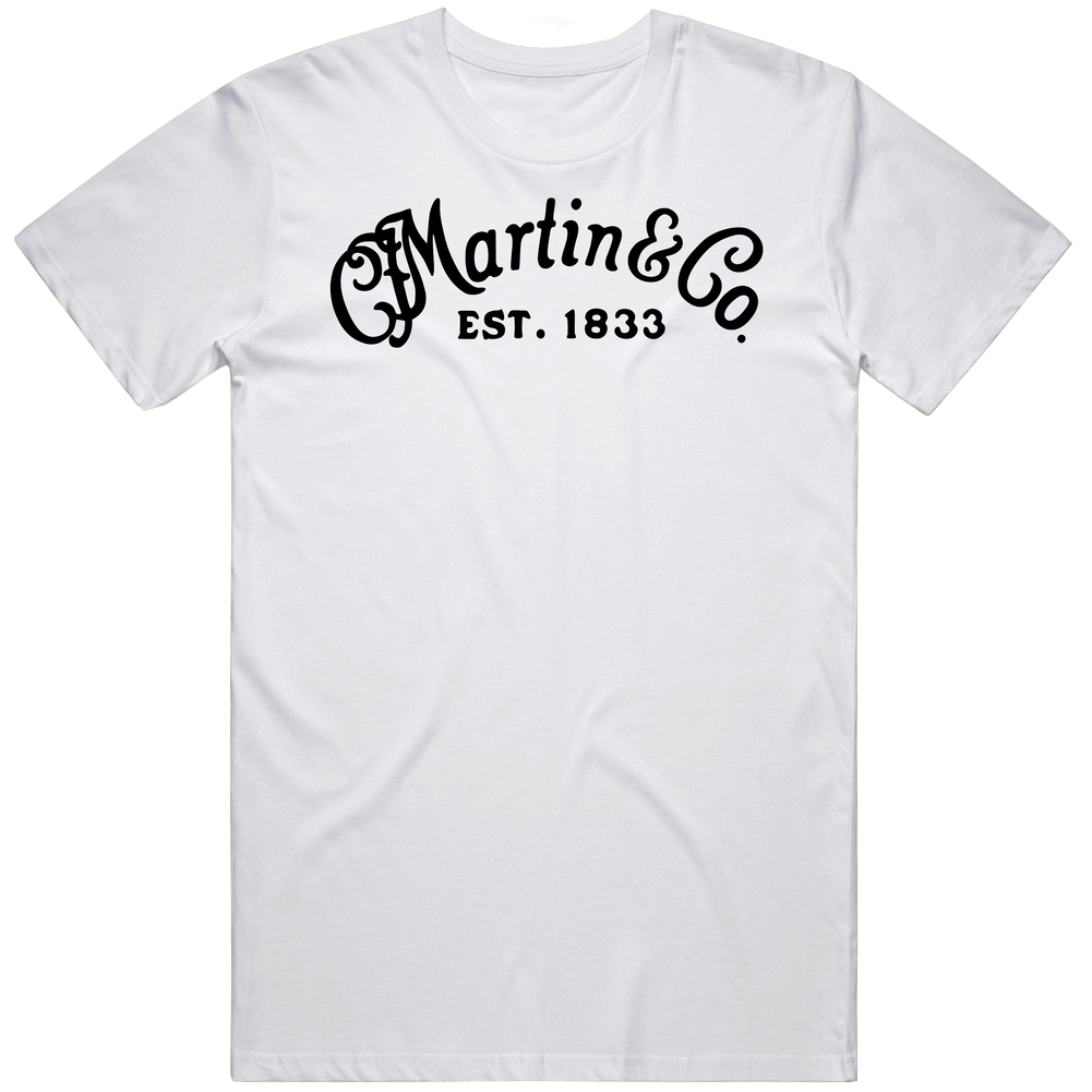 T-shirt Martin & Co. Martin Guitars Logo Est 1833 Guitar Acoustic Electric White Tee Size S To 6xl Vintage Unisex Classic Unisex Soft Cotton tee T Shirt T-shirt Martin & Co. Martin Guitars Logo Est 1833 Guitar Acoustic Electric White Tee Size S To 6xl Vintage Unisex Classic Unisex Soft Cotton tee T Shirt