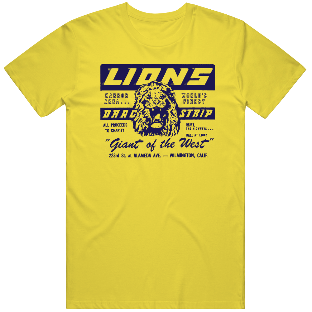 Lions Drag Strip Once Upon A Time In Hollywood Movie Fan Gifts Unisex Soft Cotton tee T Shirt Lions Drag Strip Once Upon A Time In Hollywood Movie Fan Gifts Unisex Soft Cotton tee T Shirt