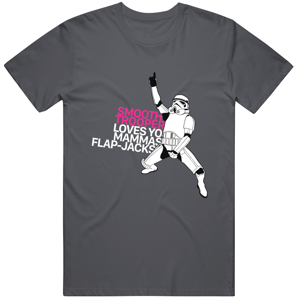 Smooth Trooper Loves Yo Mama's Flapjacks Unisex Soft Cotton tee T Shirt Smooth Trooper Loves Yo Mama's Flapjacks Unisex Soft Cotton tee T Shirt