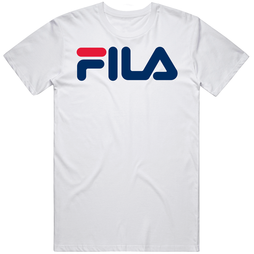 Fila Fashion Mens Size Large White Unisex Soft Cotton tee T Shirt