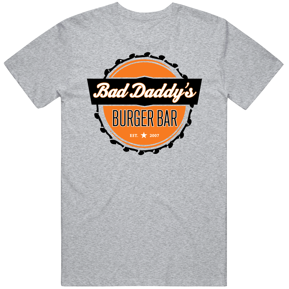 Bad Daddys Burger Bar Restaurant Logo Unisex Soft Cotton tee T Shirt