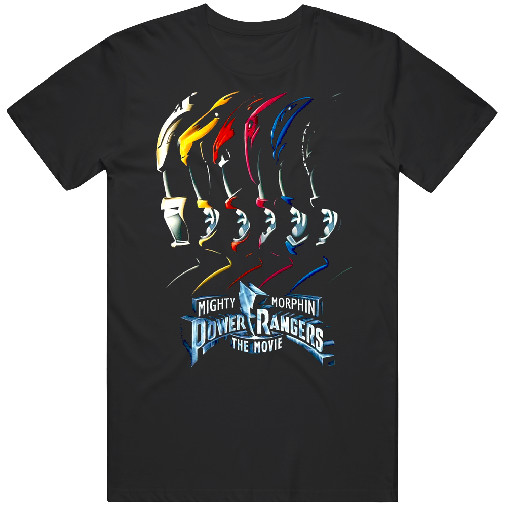 Power Rangers The Movie Mens Size Large Black Unisex Soft Cotton tee T Shirt