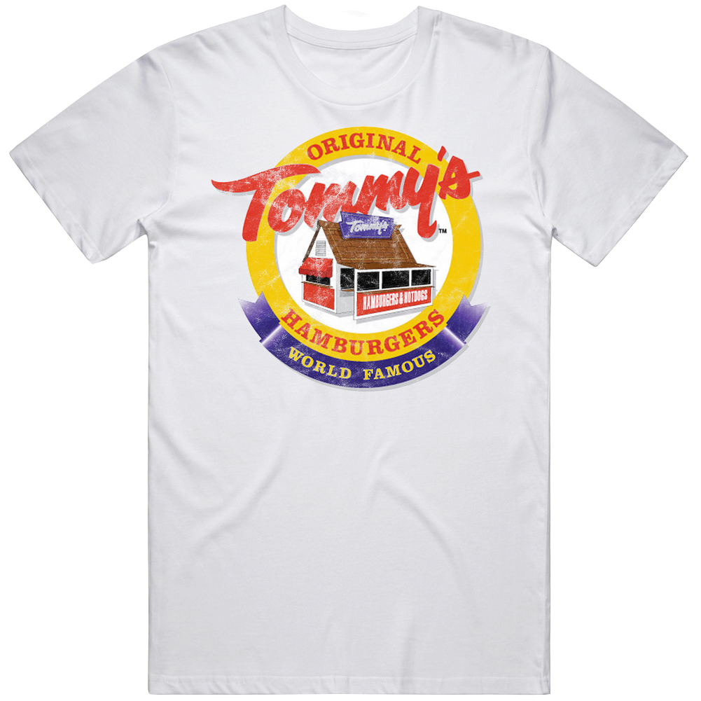 Tommy's Burgers Burbank California Restaurant Worn Look Unisex Soft Cotton tee T Shirt Tommy's Burgers Burbank California Restaurant Worn Look Unisex Soft Cotton tee T Shirt