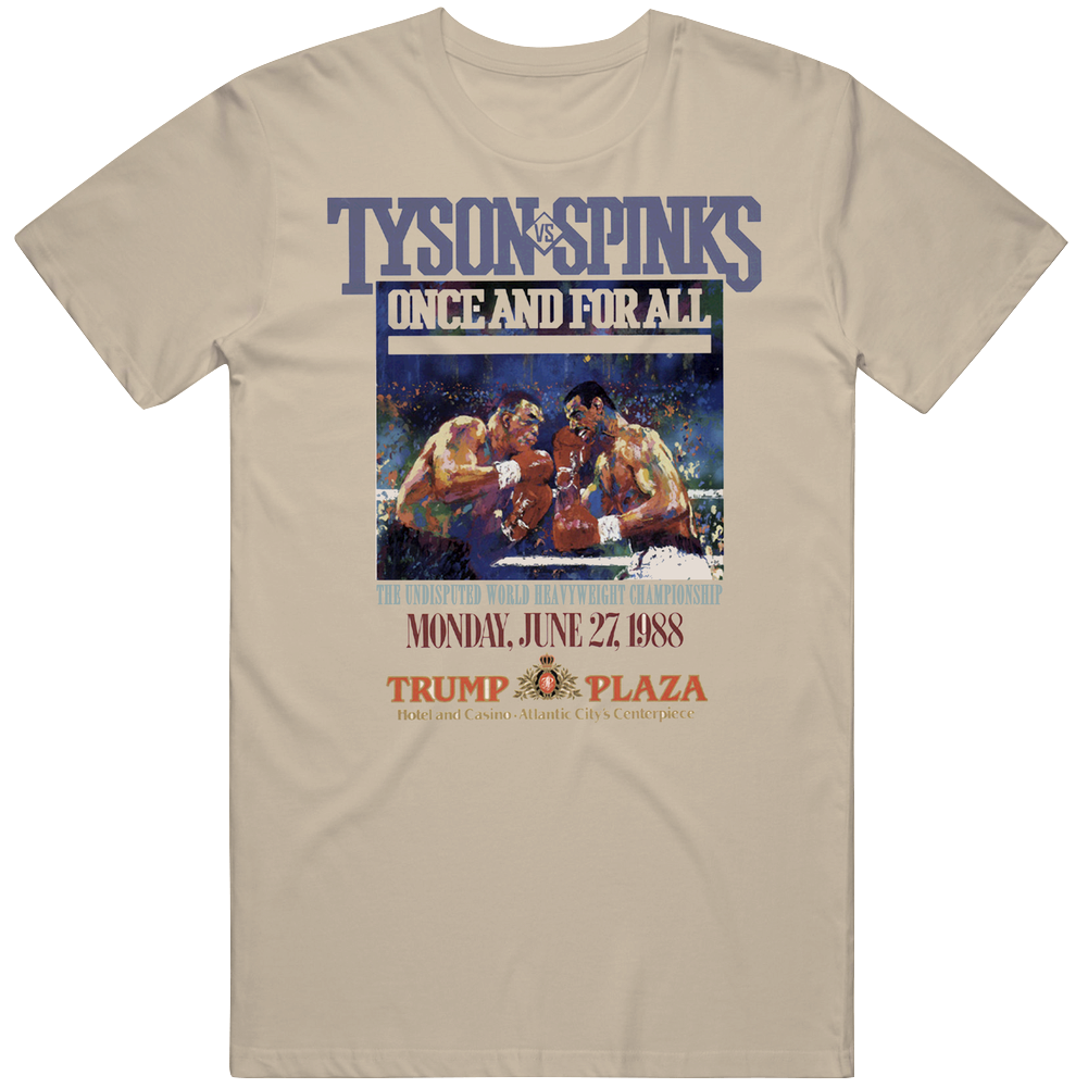 Mike Tyson Vs Michael Spinks Retro Boxing Unisex Soft Cotton tee T Shirt Mike Tyson Vs Michael Spinks Retro Boxing Unisex Soft Cotton tee T Shirt