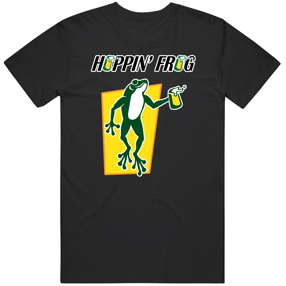 Hoppin Frog Beer Ohio Signature Alcohol Unisex Soft Cotton tee T Shirt Hoppin Frog Beer Ohio Signature Alcohol Unisex Soft Cotton tee T Shirt