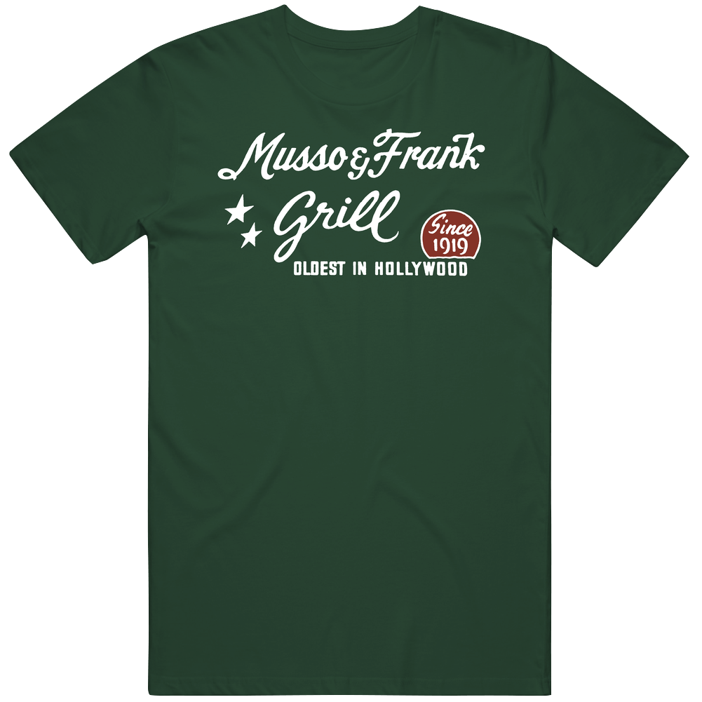 Musso And Frank Grill Restaurant Los Angeles Cool Retro Unisex Soft Cotton tee T Shirt Musso And Frank Grill Restaurant Los Angeles Cool Retro Unisex Soft Cotton tee T Shirt