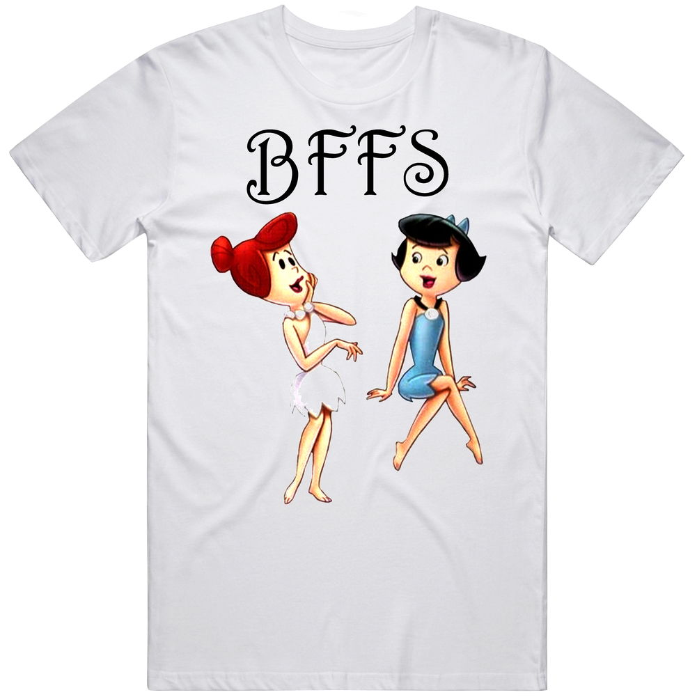 The Flintstones Wilma And Betty Mens Size Large White Unisex Soft Cotton tee T Shirt The Flintstones Wilma And Betty Mens Size Large White Unisex Soft Cotton tee T Shirt