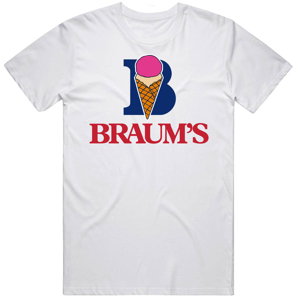 Braums Ice Cream Snack Food Logo Unisex Soft Cotton tee T Shirt Braums Ice Cream Snack Food Logo Unisex Soft Cotton tee T Shirt