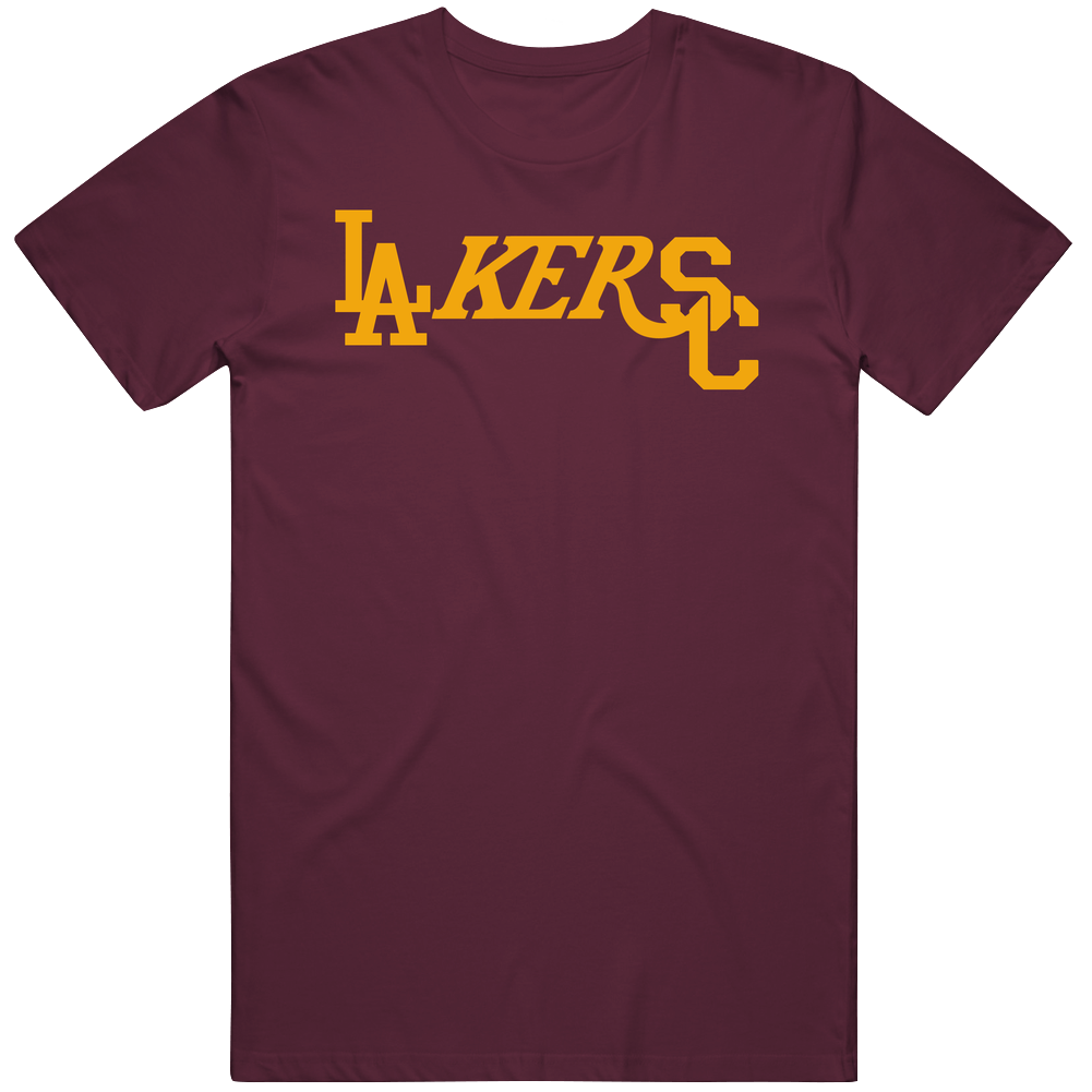 Los Angeles Baseball Basketball Usc Logo Mashup Sports Fan Unisex Soft Cotton tee T Shirt Los Angeles Baseball Basketball Usc Logo Mashup Sports Fan Unisex Soft Cotton tee T Shirt