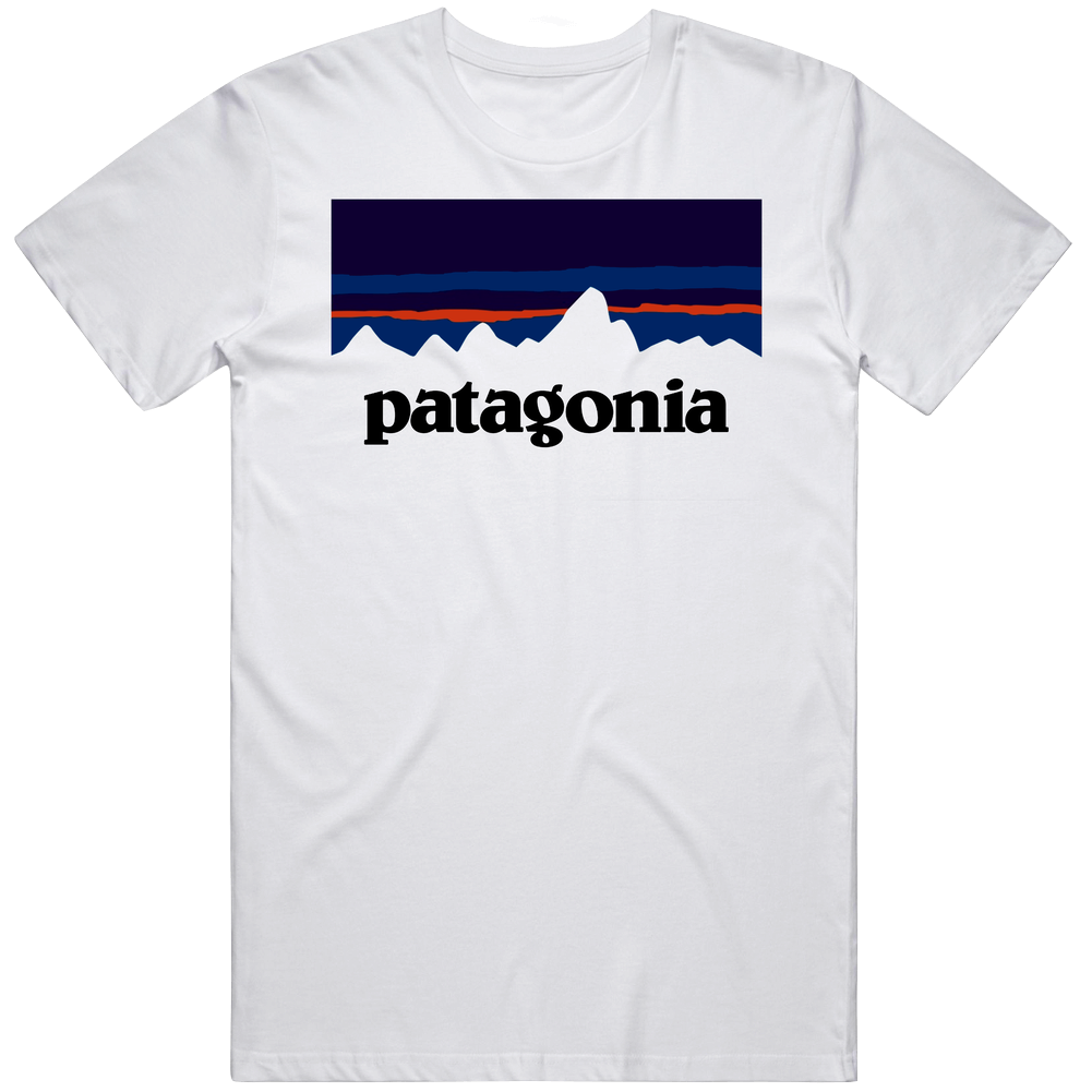 Patagonia White Funny Retro Classic Unisex Soft Cotton tee T Shirt