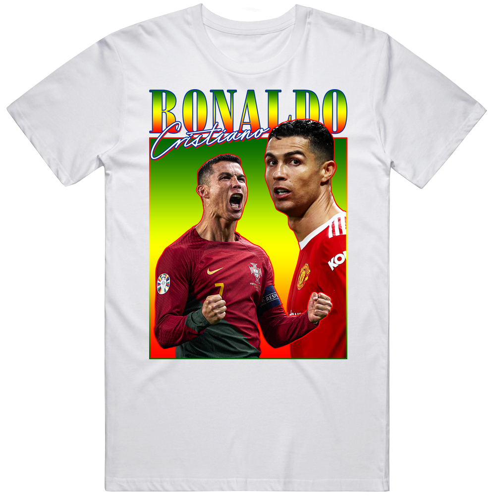 Cristiano Ronaldo 90s Style Unisex Soft Cotton tee T Shirt Cristiano Ronaldo 90s Style Unisex Soft Cotton tee T Shirt