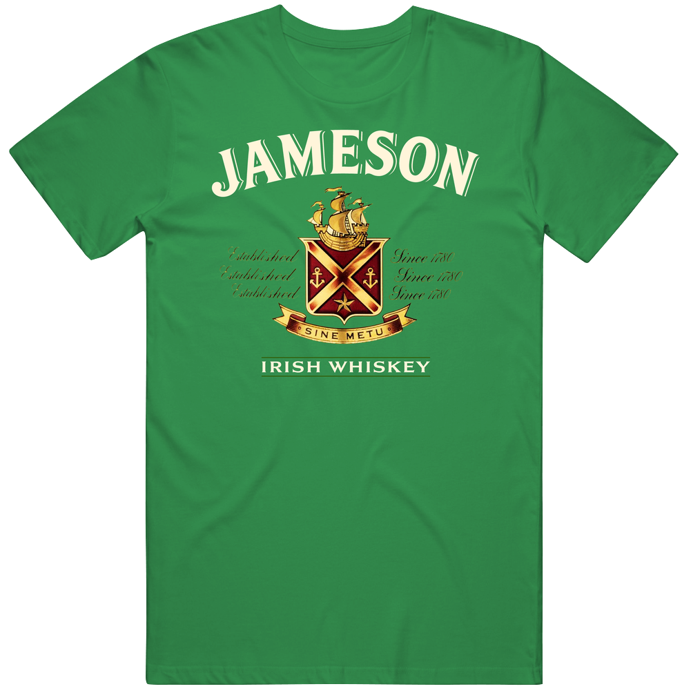 Jameson Irish Whiskey Unisex Soft Cotton tee T Shirt Jameson Irish Whiskey Unisex Soft Cotton tee T Shirt