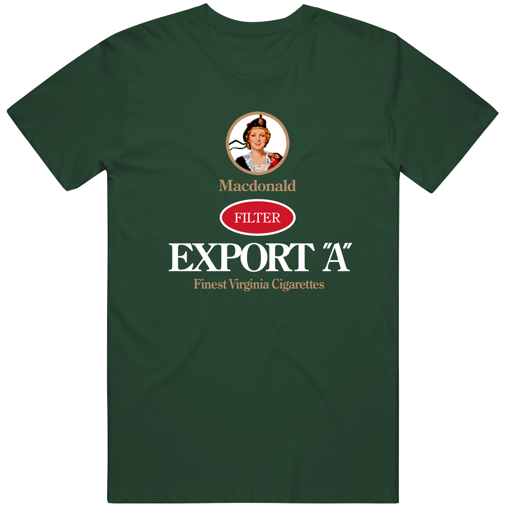 Export "a", T-shirt, Cigarettes, Filter, Macdonald, Tobacco, Lassie, Canadian, Du Maurier Unisex Soft Cotton tee T Shirt Export "a", T-shirt, Cigarettes, Filter, Macdonald, Tobacco, Lassie, Canadian, Du Maurier Unisex Soft Cotton tee T Shirt