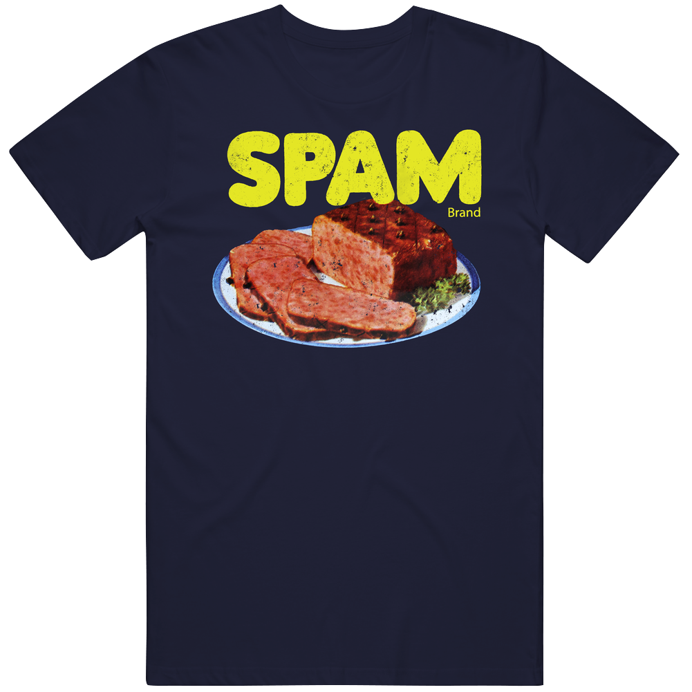 Spam Vintage Label Poster Worn Look Unisex Soft Cotton tee T Shirt Spam Vintage Label Poster Worn Look Unisex Soft Cotton tee T Shirt
