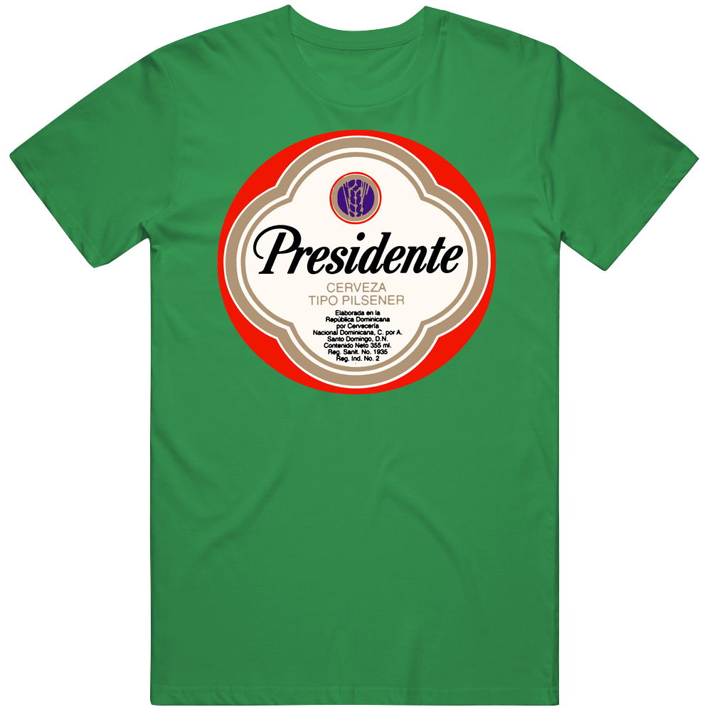 Presidente Beer Retro Brewery Logo Unisex Soft Cotton tee T Shirt Presidente Beer Retro Brewery Logo Unisex Soft Cotton tee T Shirt