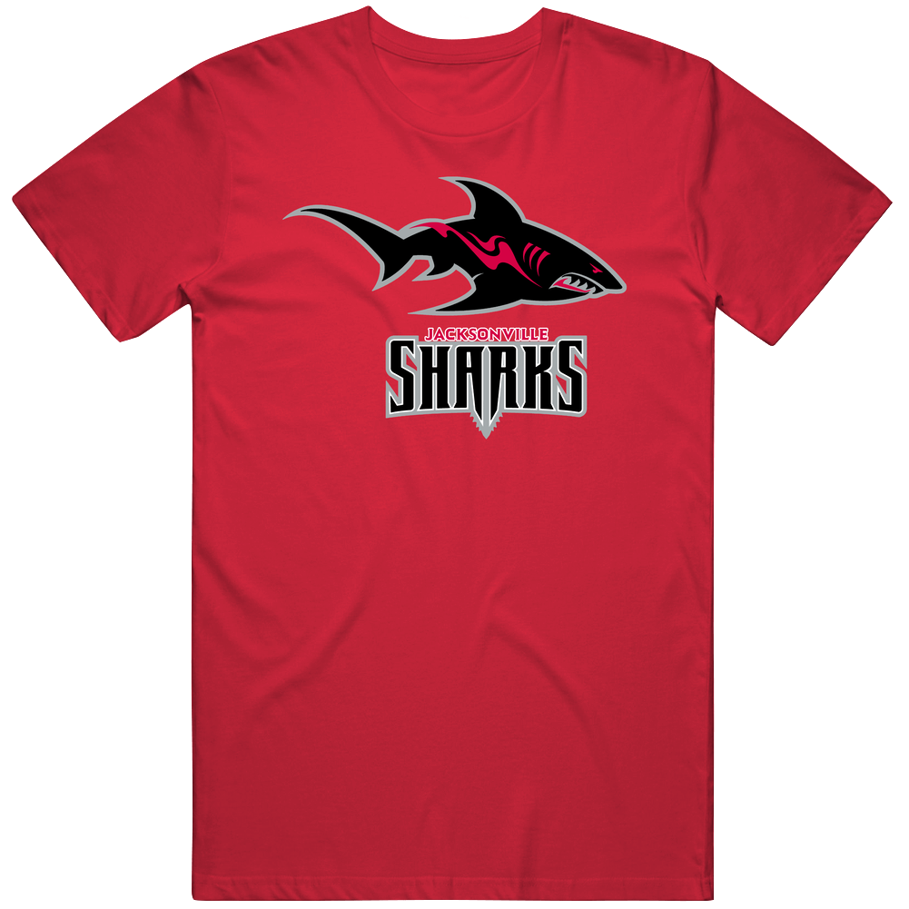 Jacksonville Sharks Arena Football League Team Fan Logo Unisex Soft Cotton tee T Shirt Jacksonville Sharks Arena Football League Team Fan Logo Unisex Soft Cotton tee T Shirt