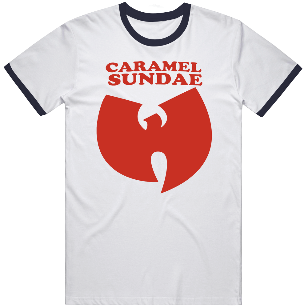 Caramel Sundae Navy Ringer Unisex Soft Cotton tee T Shirt Caramel Sundae Navy Ringer Unisex Soft Cotton tee T Shirt