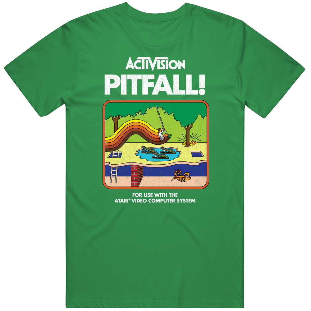 Pitfall, T-Shirt, Classic, Game, Video, Atari, Activision, Retro, 1980's Unisex Soft Cotton tee T Shirt