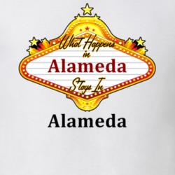 Alameda What Happens in Vegas Parody Funny Custom T Shirt 1042315