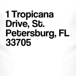 Tampa Bay Devil Rays Stadium Street Address T Shirt 4445206