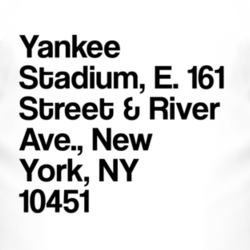 New York Yankees Stadium Street Address T Shirt 4445215