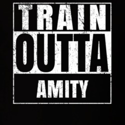 Train Outta Amity New York City Straight Outta Parody Crossfit Boxing MMA T Shirt 19325704