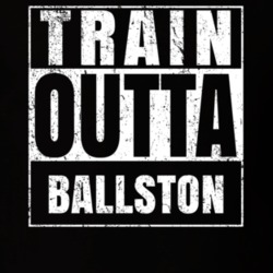 Train Outta Ballston New York City Straight Outta Parody Crossfit Boxing MMA T Shirt 19326317