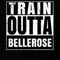 Train Outta Bellerose New York City Straight Outta Parody Crossfit Boxing MMA T Shirt 19326607