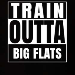 Train Outta Big Flats New York City Straight Outta Parody Crossfit Boxing MMA T Shirt 19326925