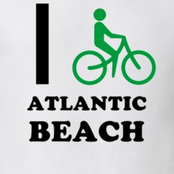 Atlantic Beach Nassau County New York State I Love Heart I Bike T Shirt 5406609